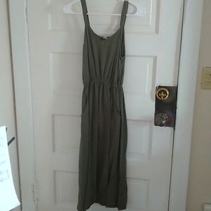 Olive green dress with pockets